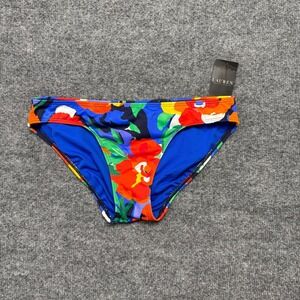 Lauren Ralph Lauren Swim Bikini Bottoms Size 4 Floral Multi Colorful‎ Liner NWT